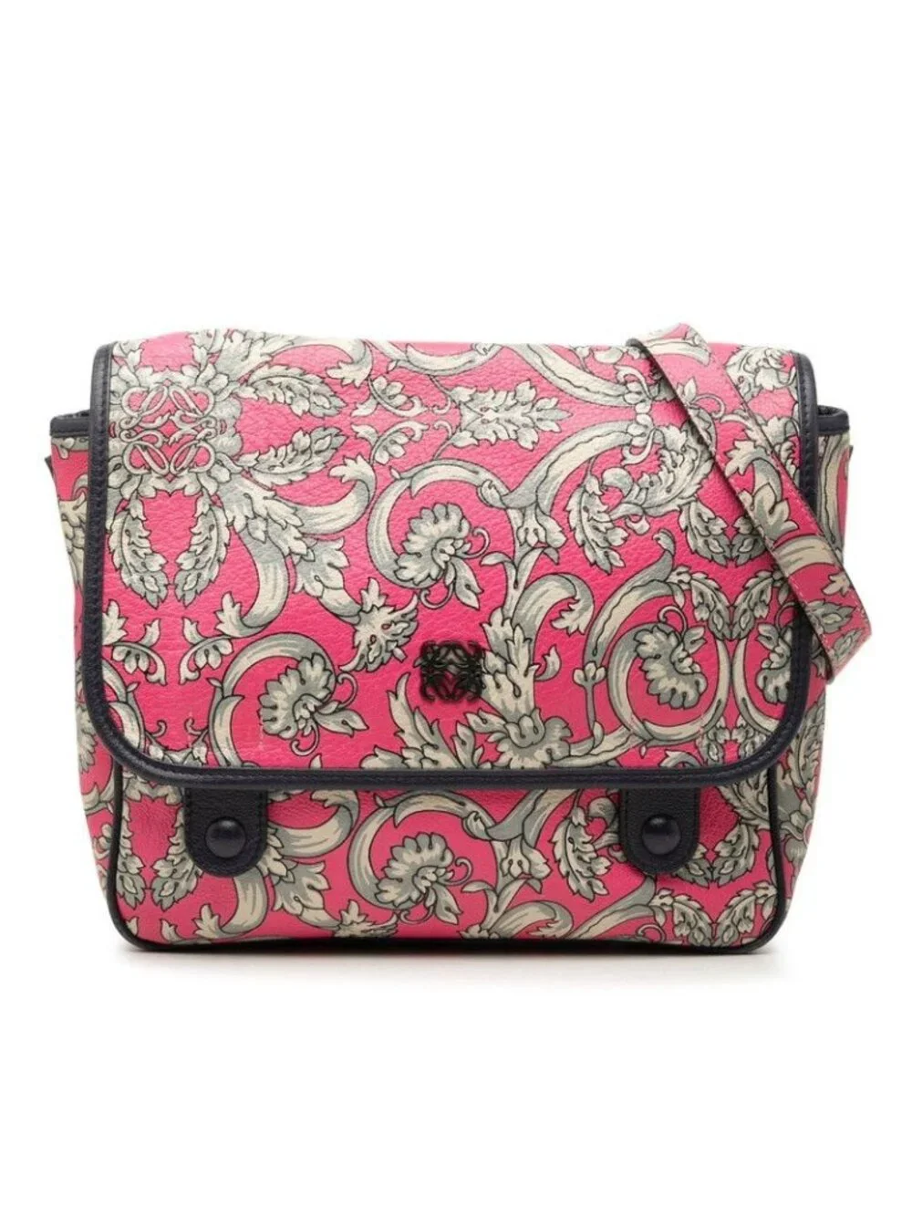 Loewe Anagram Crossbody Shoulder Bag Pink Multicolor Leather